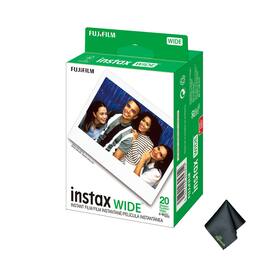 Fujifilm - instax Wide Instant Film (20 Exposures) + Microfiber Cleaning Cloth