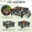 3 IN 1 PATIO FIRE PIT GRILL: Serve as a barbecue stove for night gatherings or family time. Add ice cubes to the ICE BUCKET to be a cooler for chilling drinks. Provide you with FIRE PIT cozy warmth on cold winter nights.