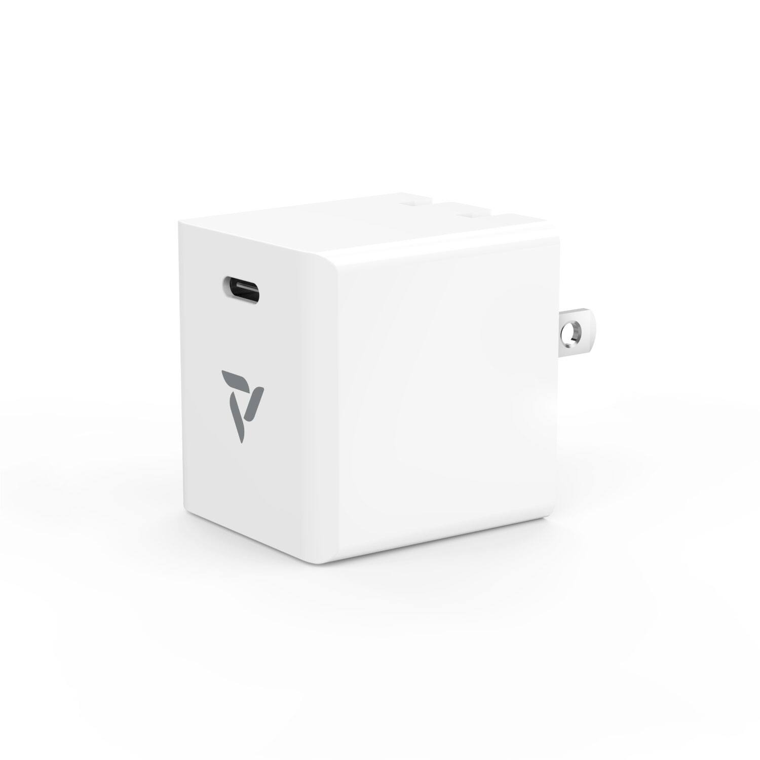 Alt View 4. Vena - 30W USB-C Wall Charger PD 3.0 Fast Charger for iPhone 16/15/14, iPad, Macblock Air, Tablets, Samsung Smartphones, Tarvel - White.