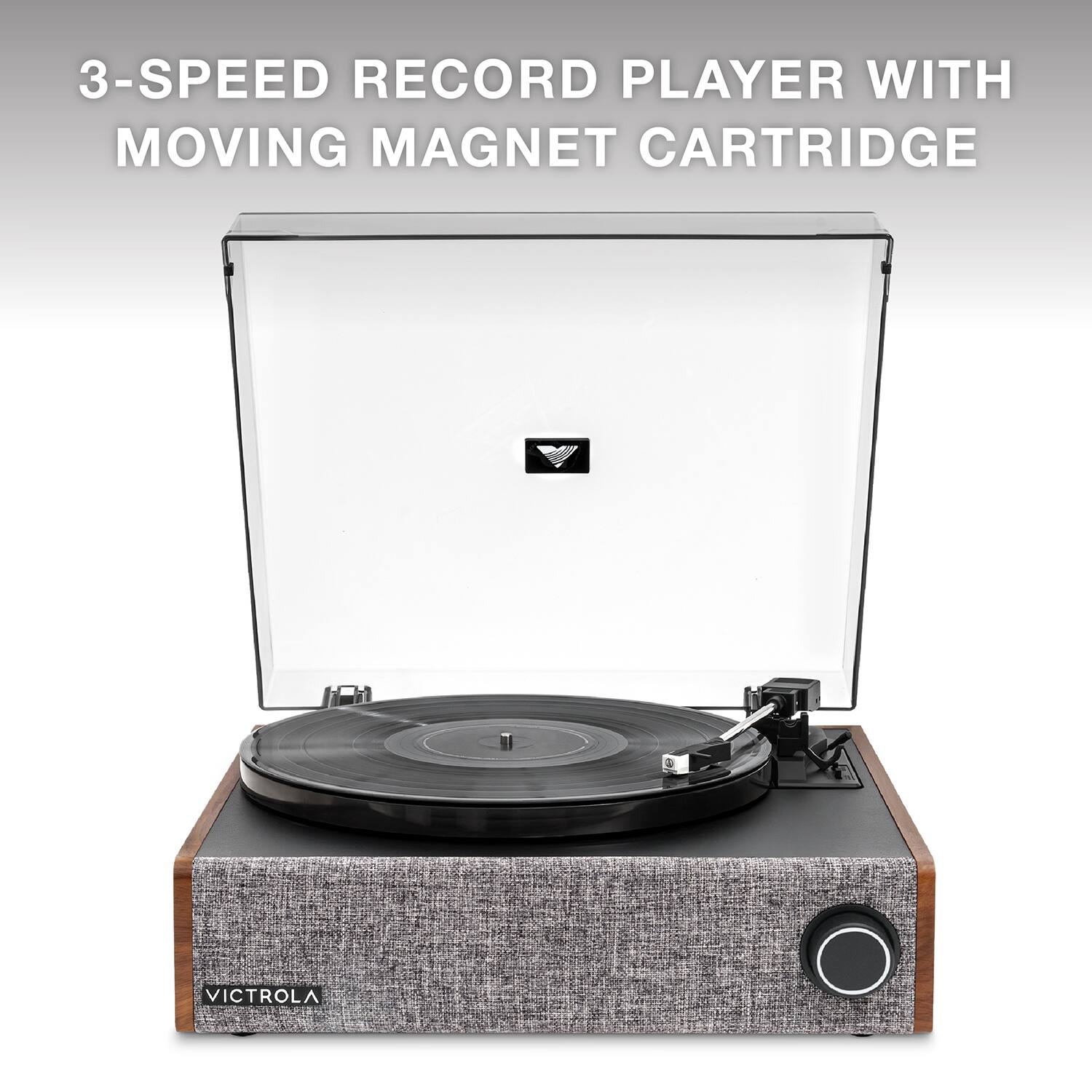 3-SPEED RECORD PLAYER WITH MOVING MAGNET CARTRIDGE

VICTROLA