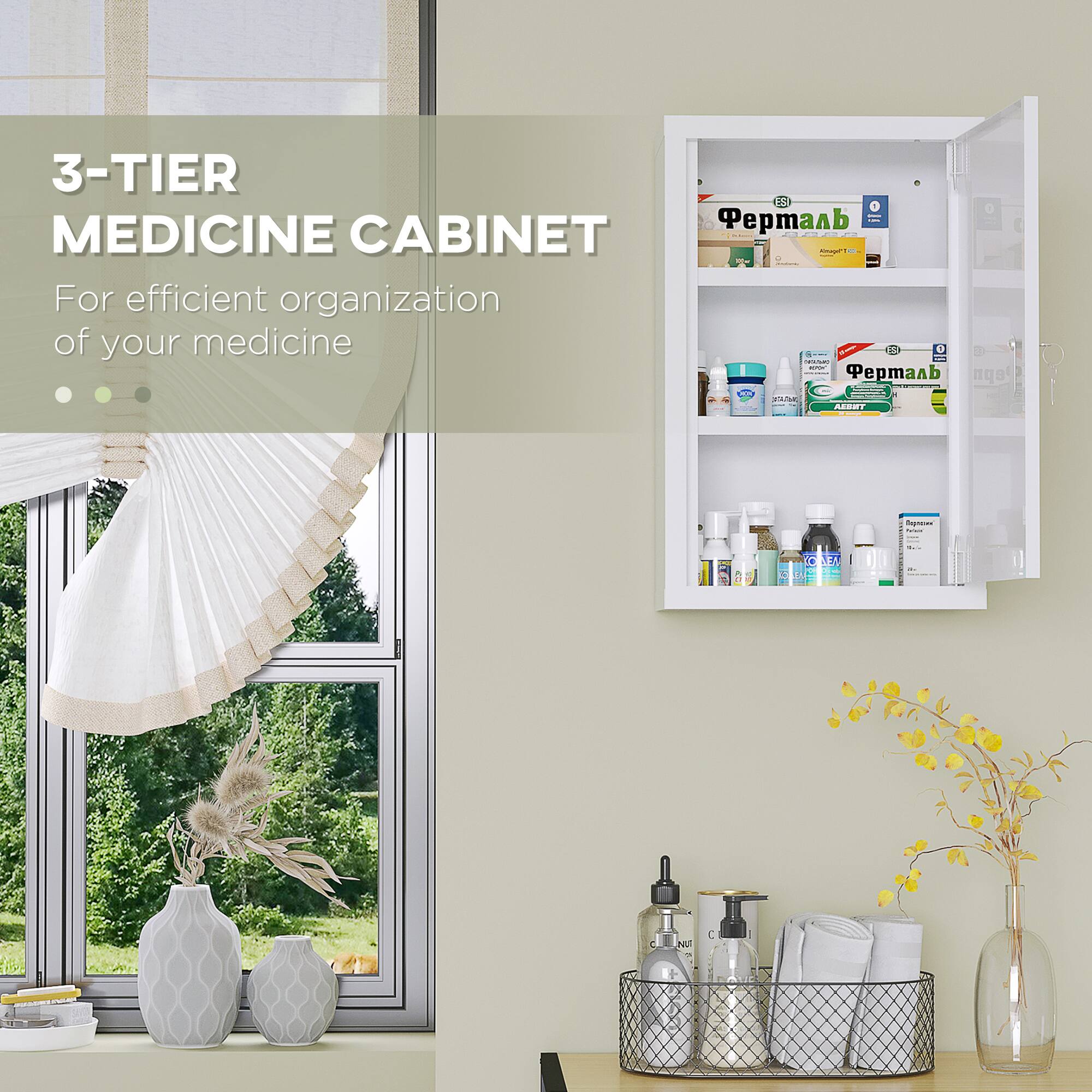 3-TIER MEDICINE CABINET | For efficient organization of your medicine