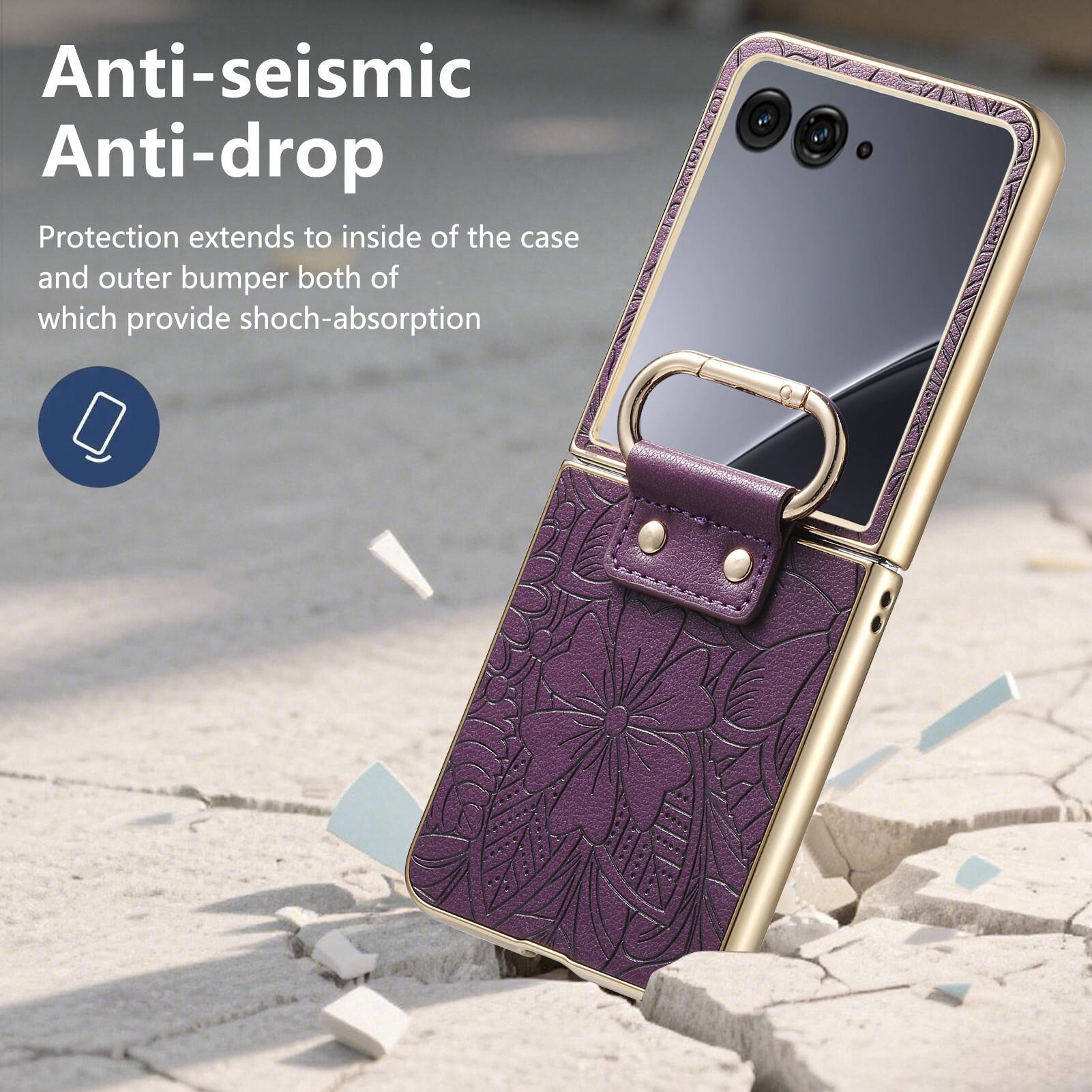 Anti-seismic Anti-drop

Protection extends to inside of the case and outer bumper both of which provide shock-absorption