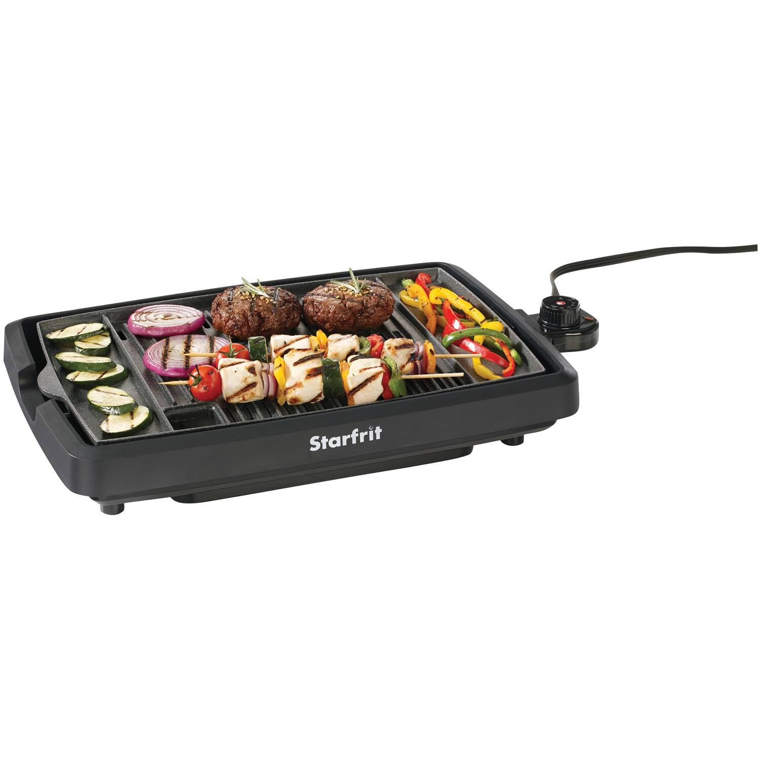Alt View 5. THE ROCK by Starfrit - The Rock By Starfrit 024414-003-0000 Indoor Smokeless Electric Bbq Grill - black.