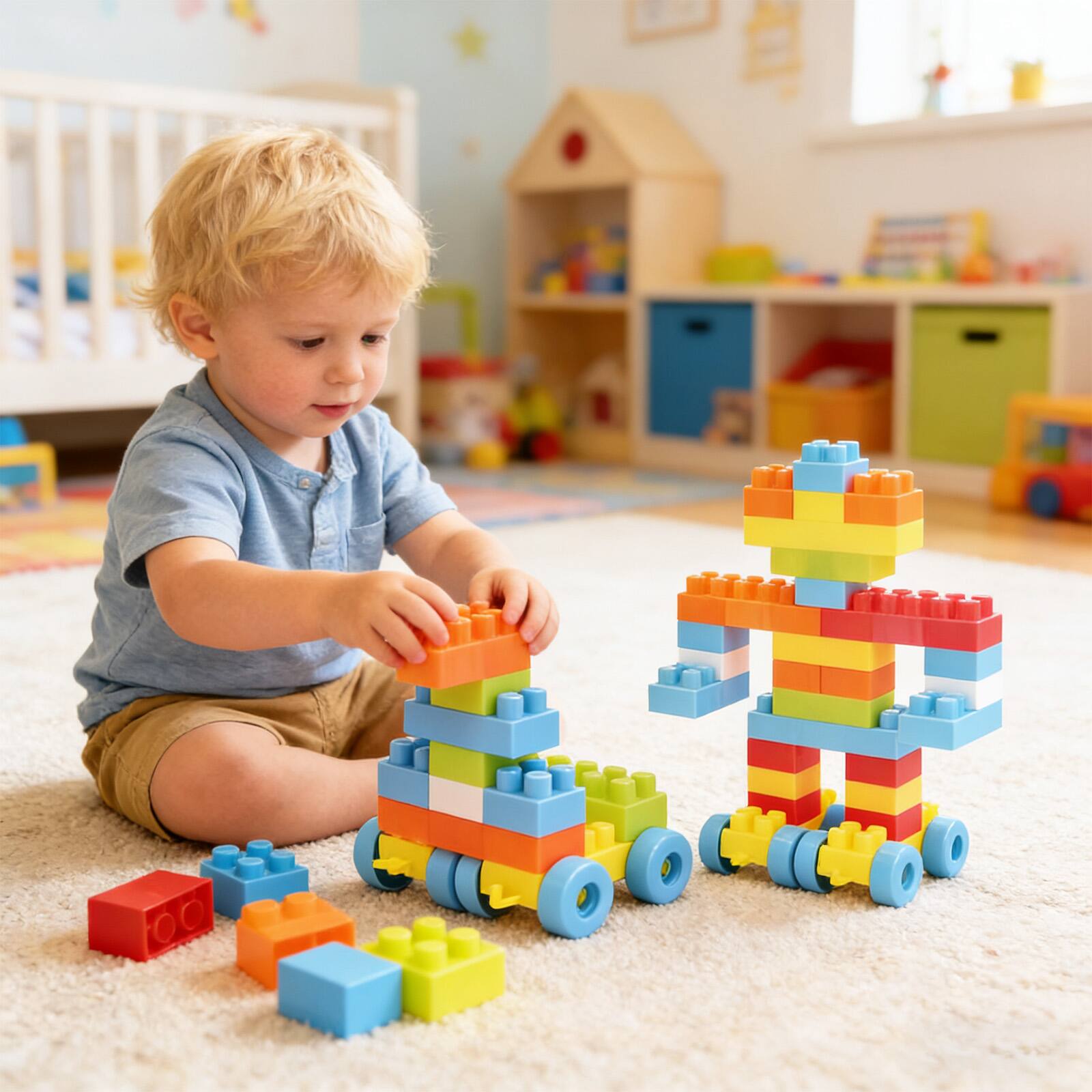 Alt View 3. Gymax - Gymax 150 Pcs Toddler Building Blocks Toy Stacking Block Set for 3+ Boys & Girls - Multicolor.
