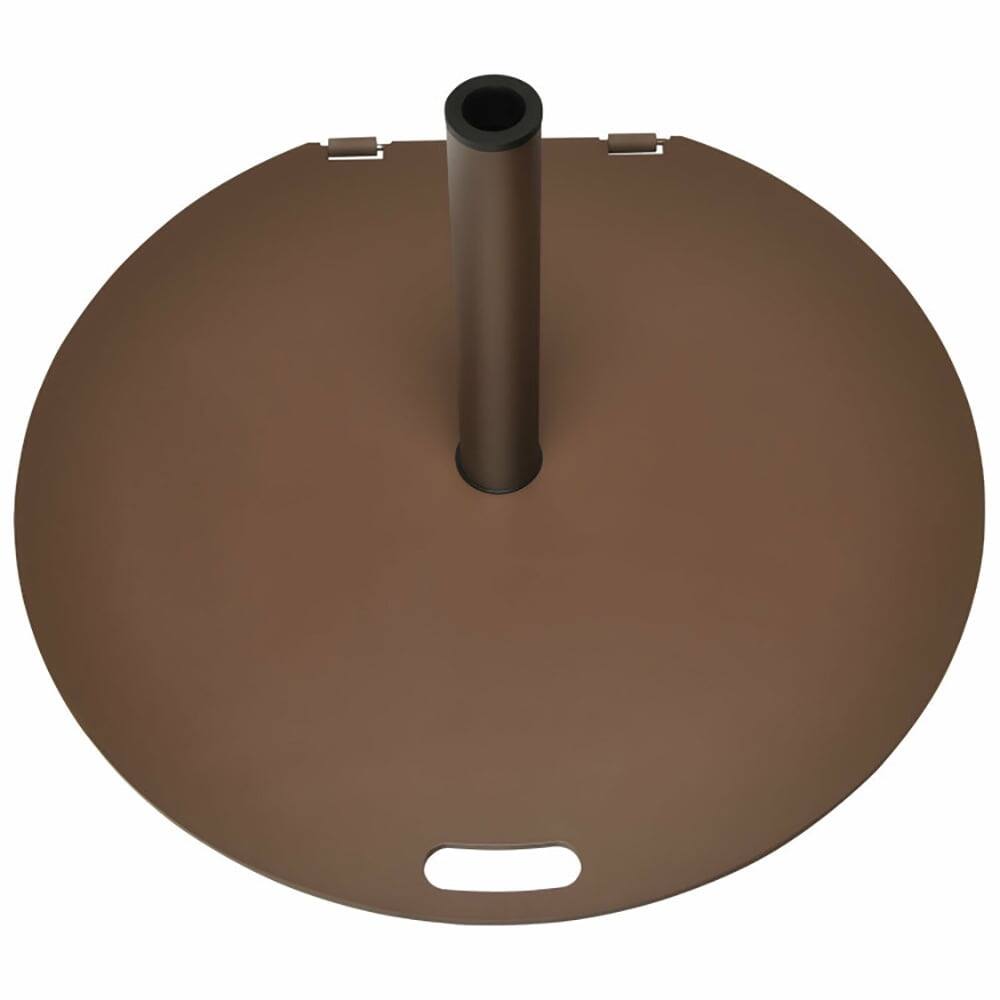 Left. Kadyn - Outdoor Umbrella Base 50 lbs Umbrella Base Stand with Wheels for Patio Black - Brown.