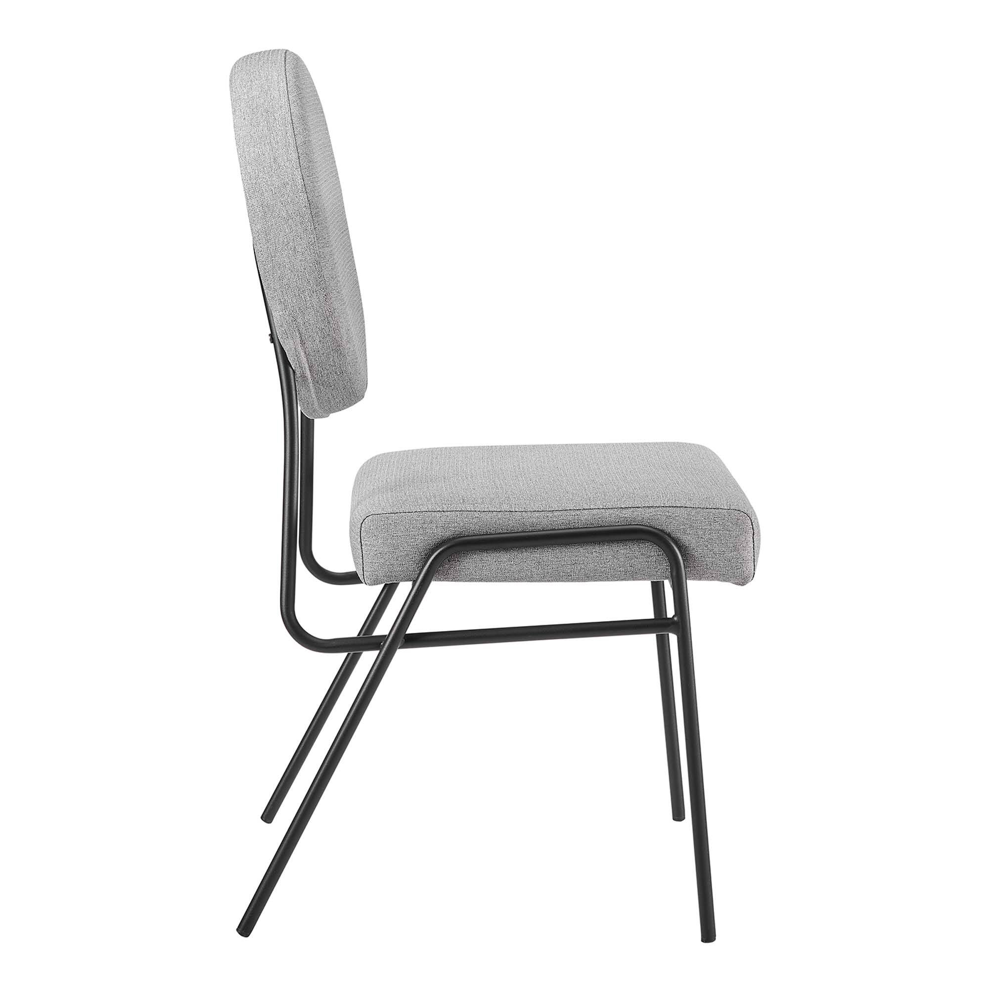 Alt View 2. Modway - Craft Upholstered Fabric Dining Side Chairs by Modway - Black Light Gray.