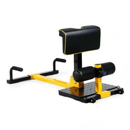 Front. SKONYON - 8-in-1 Squat Machine Home Gym Fitness Equipment - Yellow.