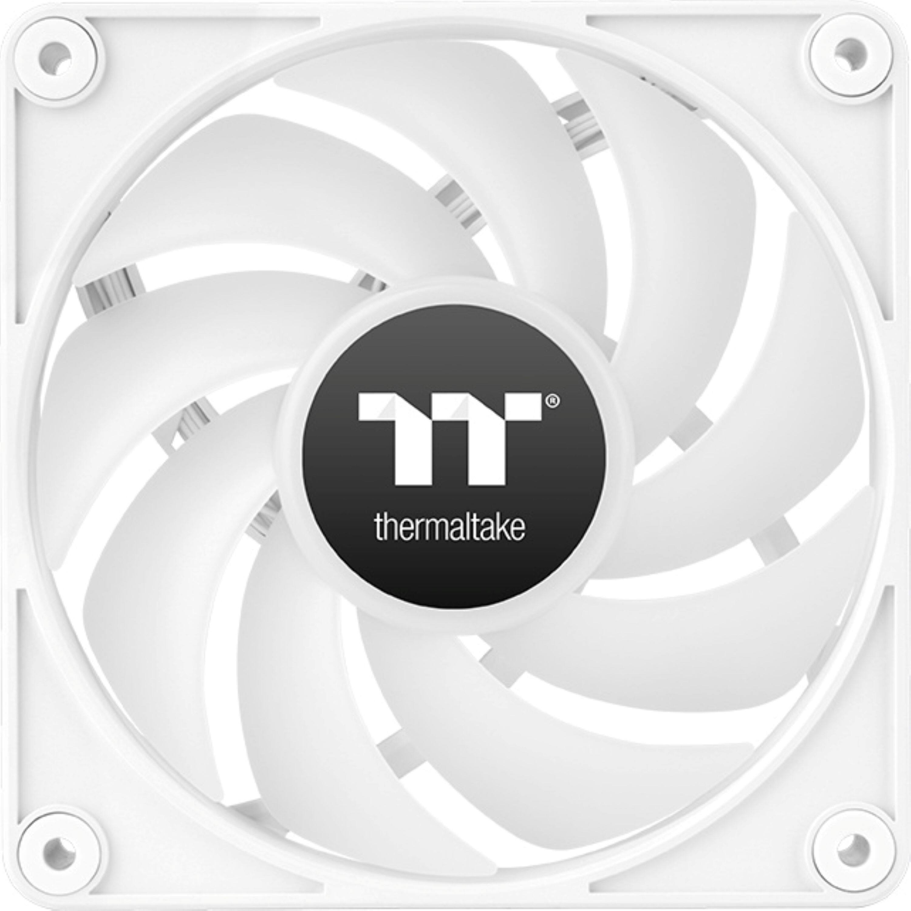 Alt View 3. Thermaltake - CT120 EX ARGB Sync 120mm Computer Case Cooling Fan (3-Pack) - White.