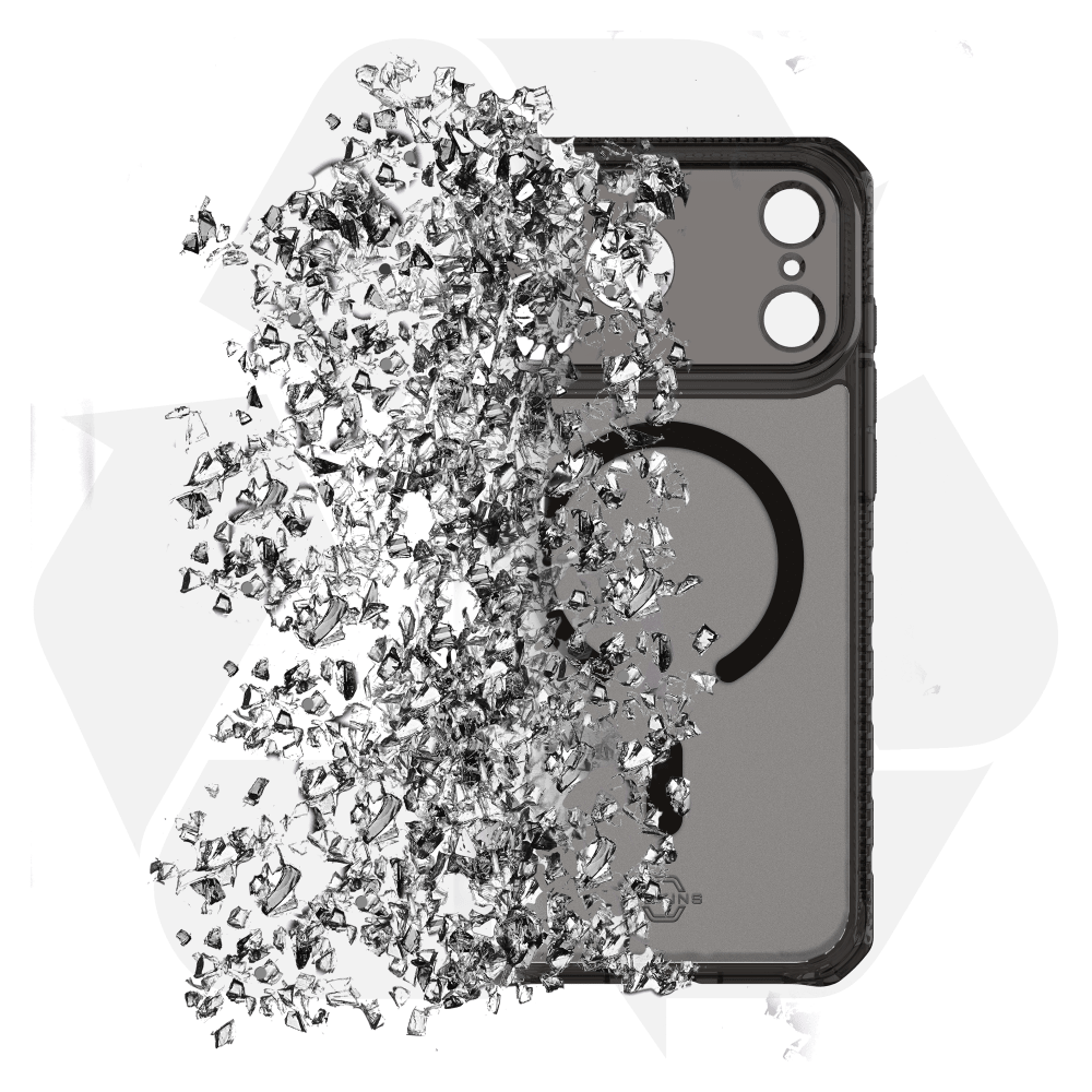 Alt View 6. Itskins - HYBRID R // VAPOR MagSafe Case for Apple iPhone 18 Pro Max / 17 Pro Max - Black.