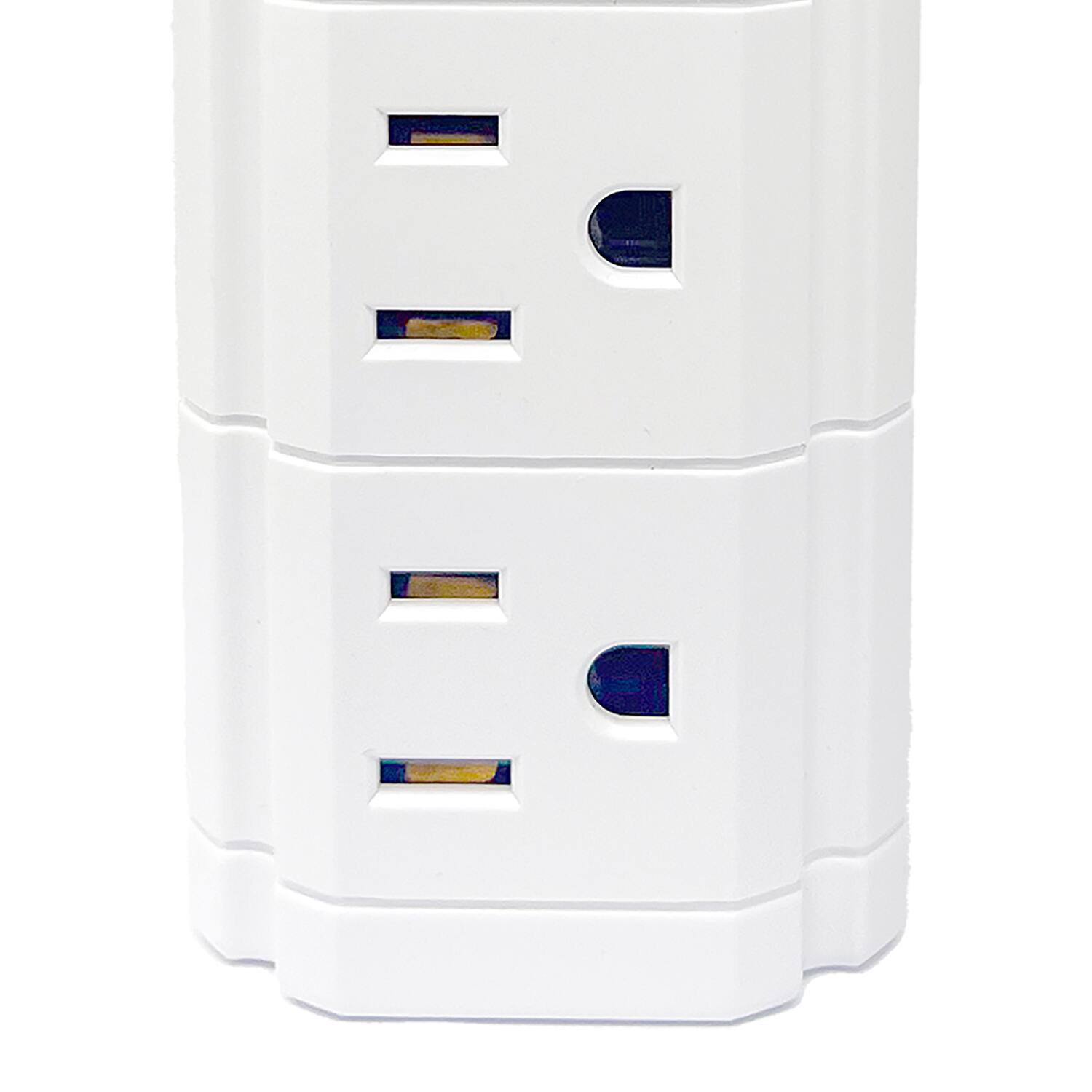 Back. Rayovac - 9-AC Outlet and 2-USB Port Portable Power Strip and Charger Wall Tap SS-Q902 - White.