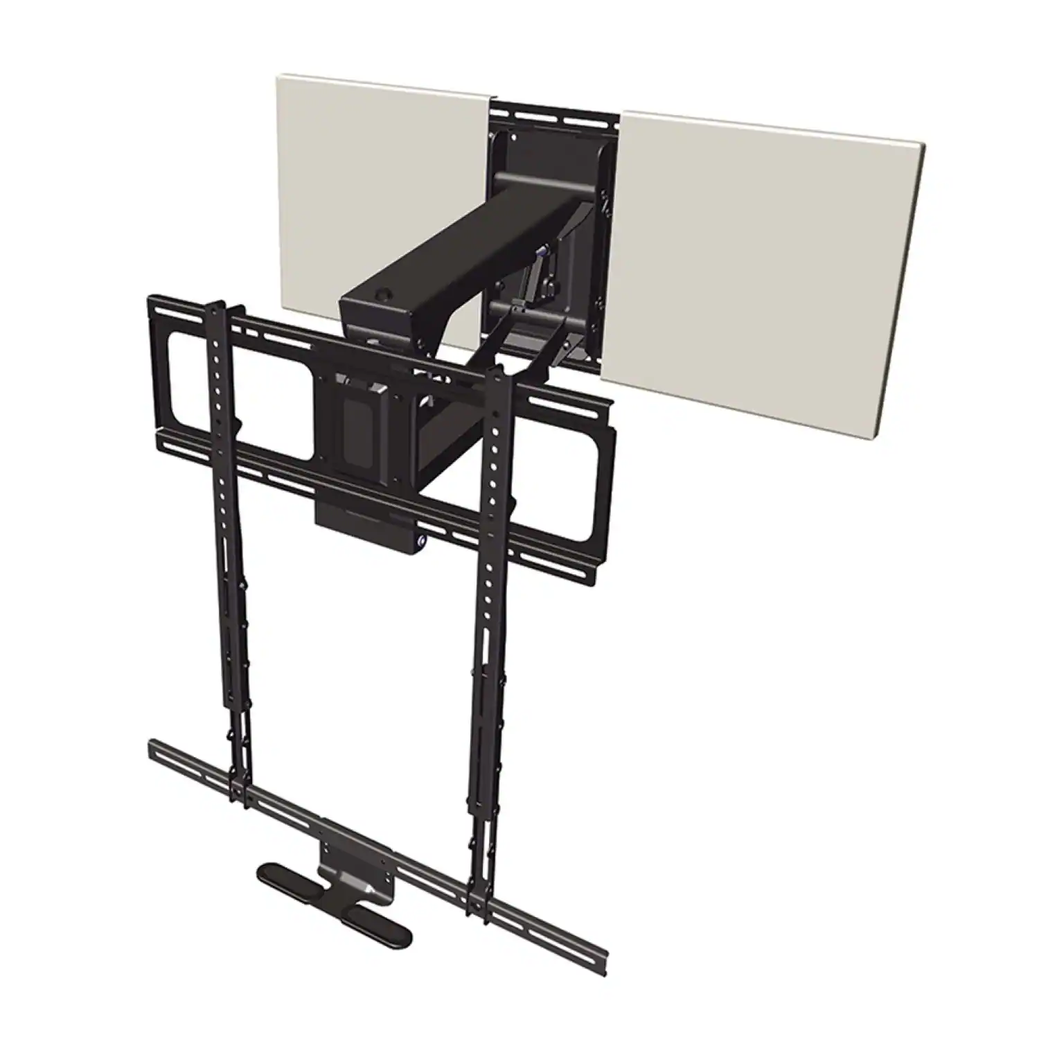 Front. MantelMount - Pull Down TV Wall Mount for Most 45" - 90" TVs - Black.