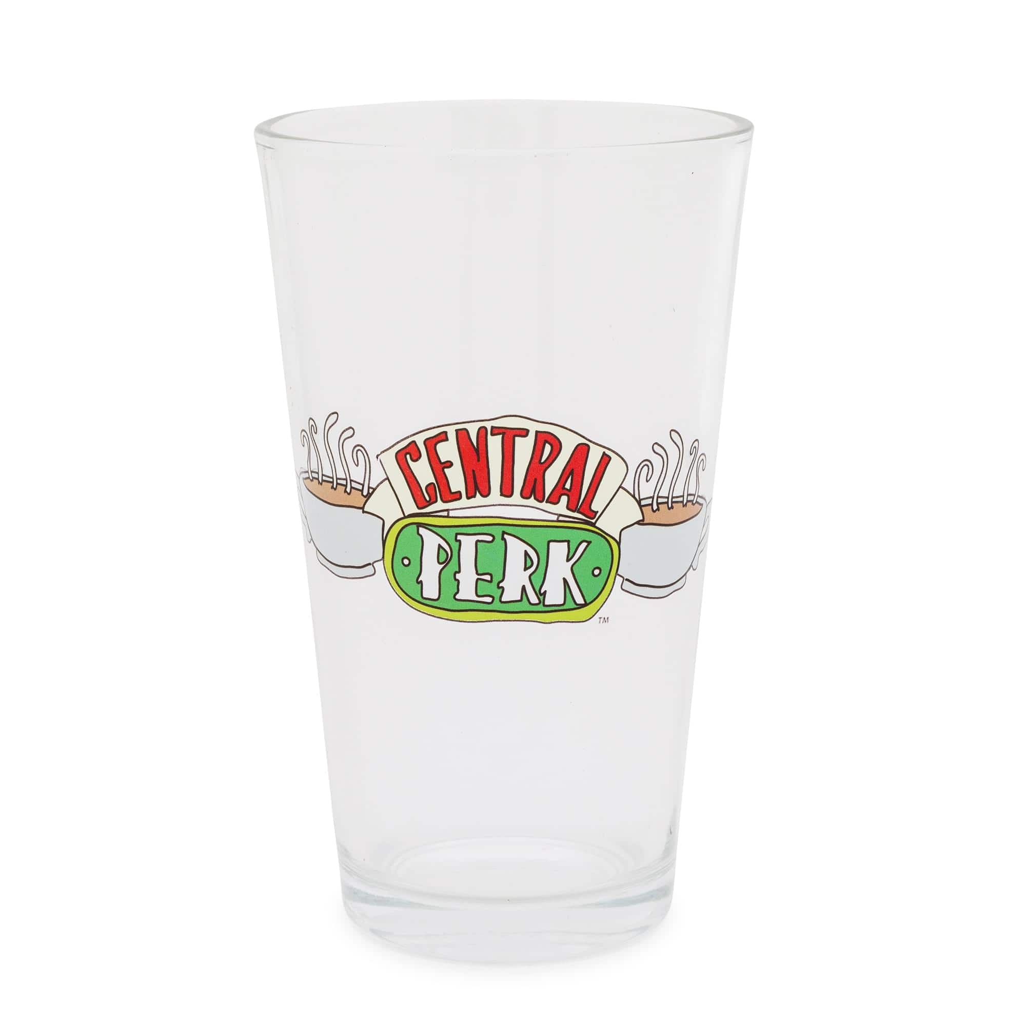 Silver Buffalo - Friends Central Perk Logo Pint Glass | Holds 16 Ounces - Green