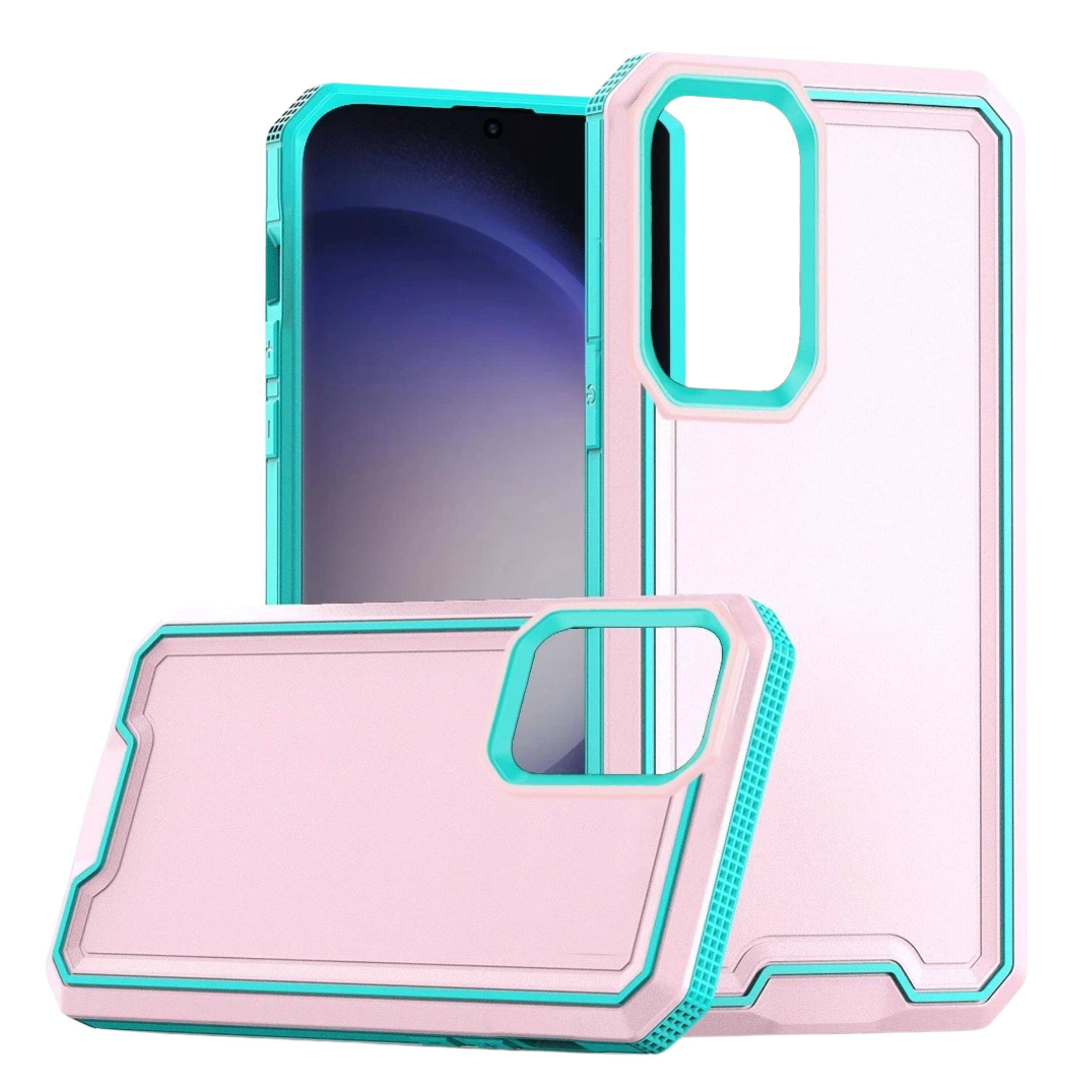 Front. Kitcheniva - Shockproof Rugged Fused Phone Case For Samsung Galaxy S24 Ultra Pink - Pink.