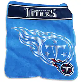 Logo Brands - Tennessee Titans 60'' x 80'' XL Raschel Plush Throw Blanket - Multicolor