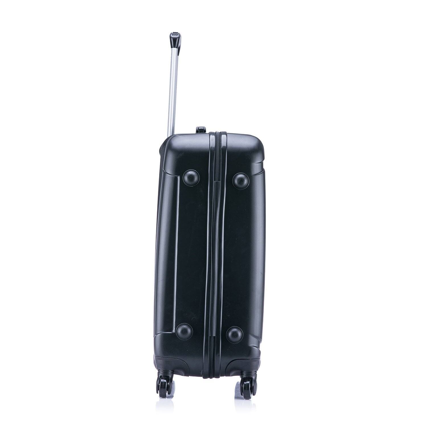 Alt View 3. InUSA - Pilot lightweight hardside spinner luggage 24" - BLACK.