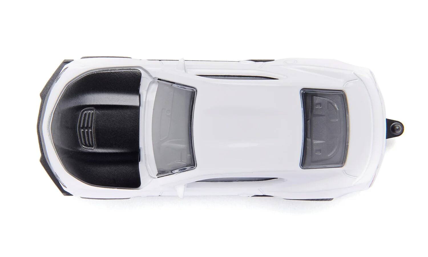 Angle. SIKU - Chevrolet Camaro White with Black Hood Diecast Model Car by Siku - White with Black.