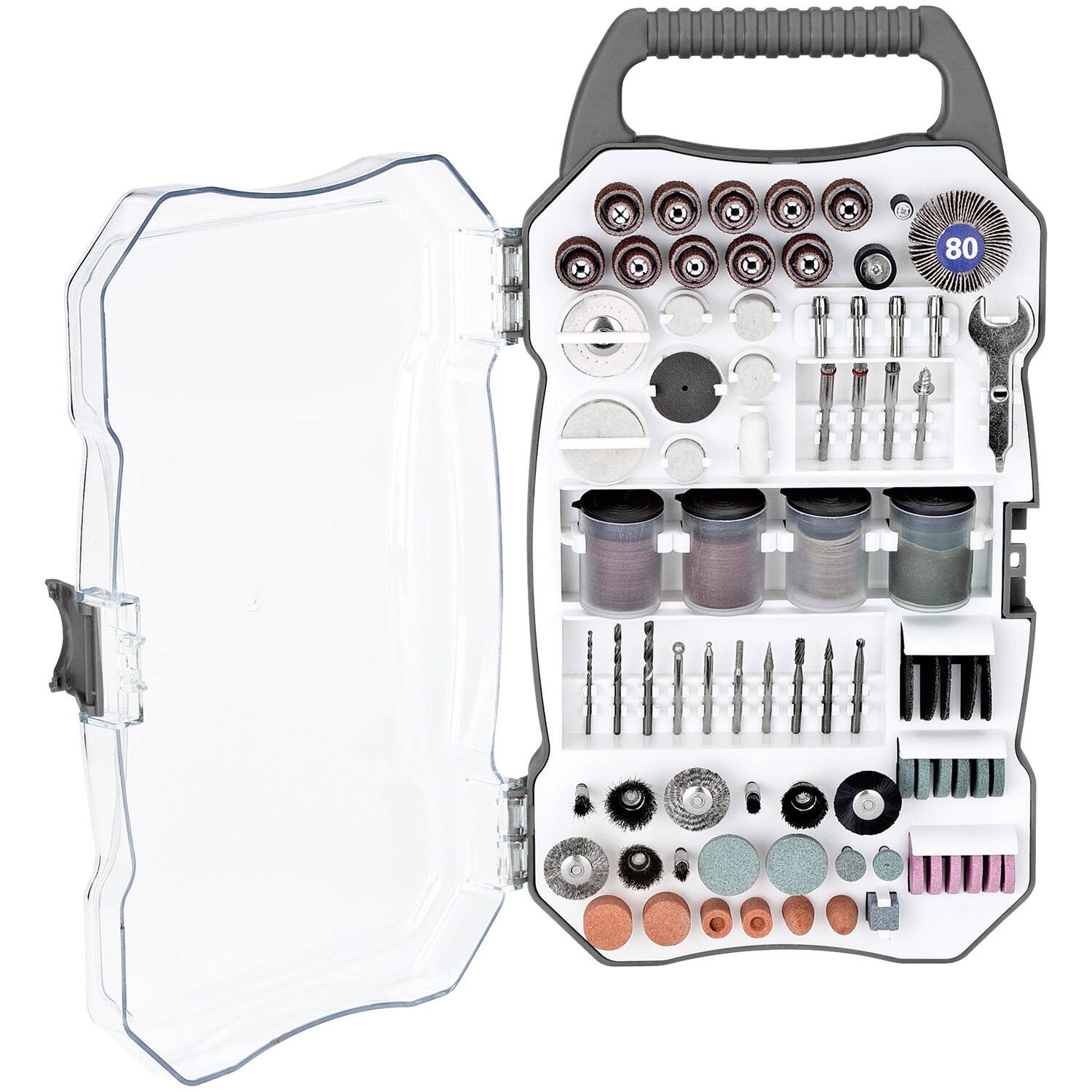 Front. Genesis - 208-Piece Rotary Tool Accessory Set.