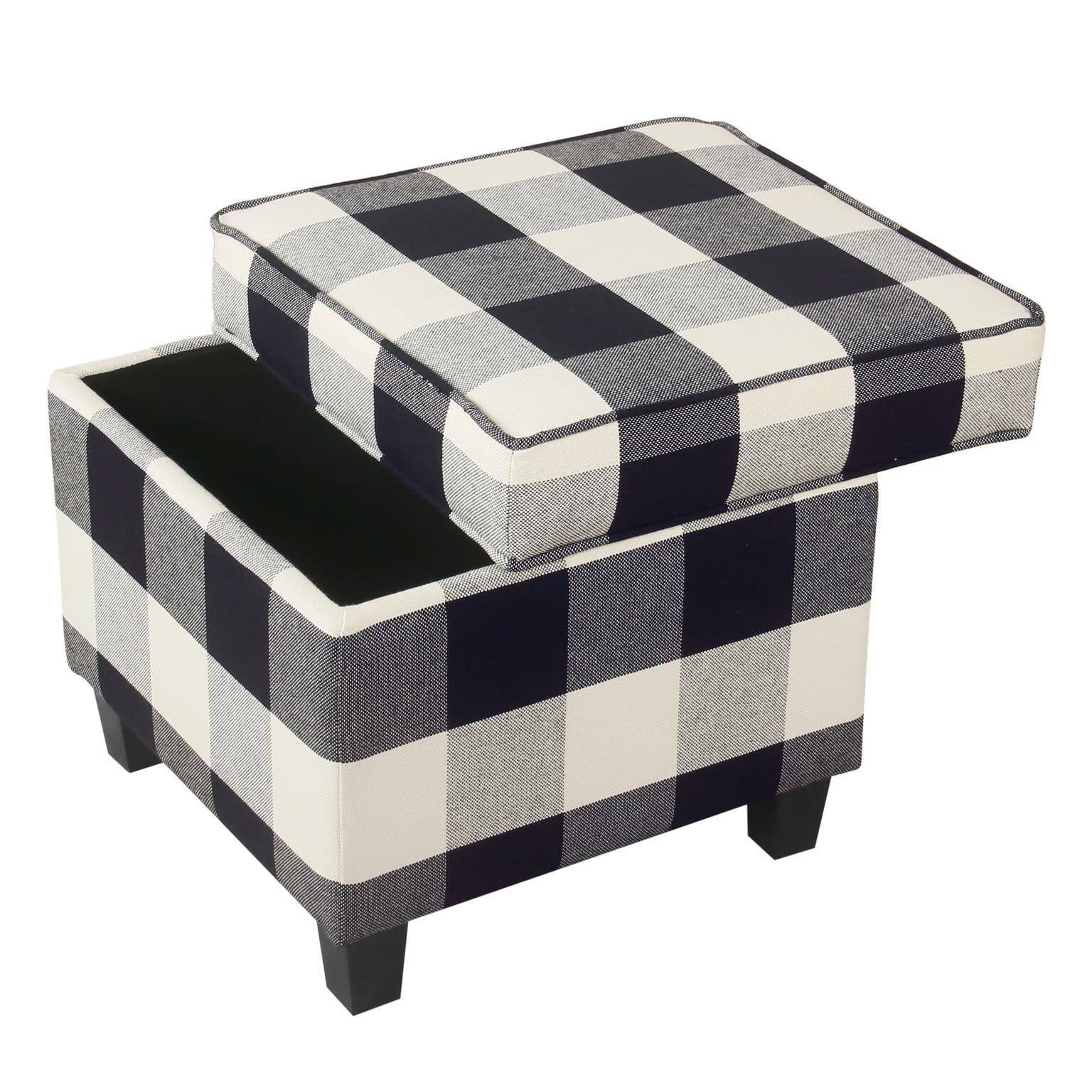 Alt View 1. Fabibe - Home Decor | K7342-F2262| Classic Square Storage Ottoman with Lift Off Lid | Ottoman with Storage for Living Room &... - Green.