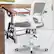 Left. Brick Attic - Drafting Chair, Tall Office Chair Ergonomic Desk Chair, Task Rolling Chair with Adjustable Flip-up Armrests Foot Ring - Grey.