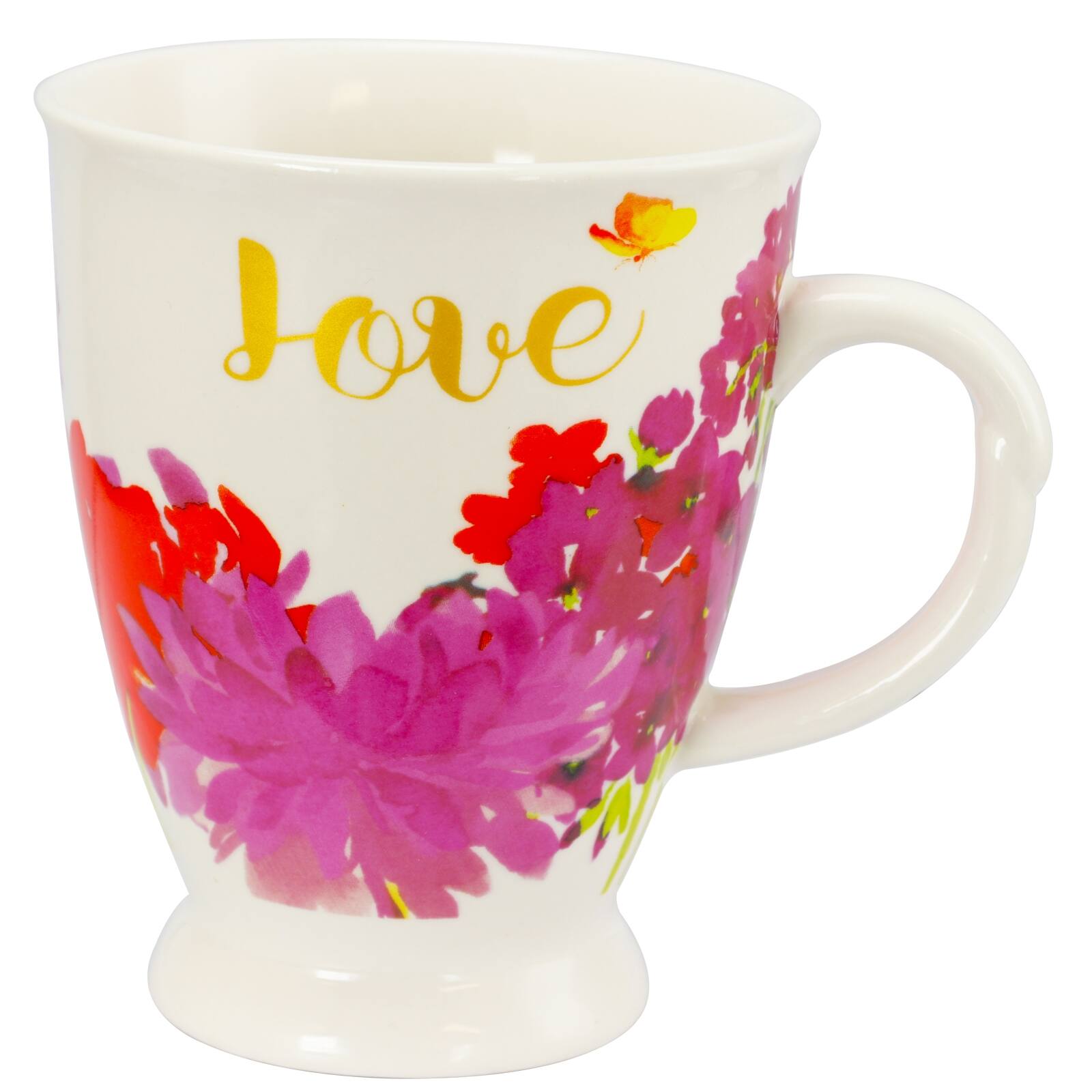Alt View 7. Gibson - Gibson Home Bold Floral 17.4 oz Cup Set, Set of 4 Assorted Designs - Assorted.