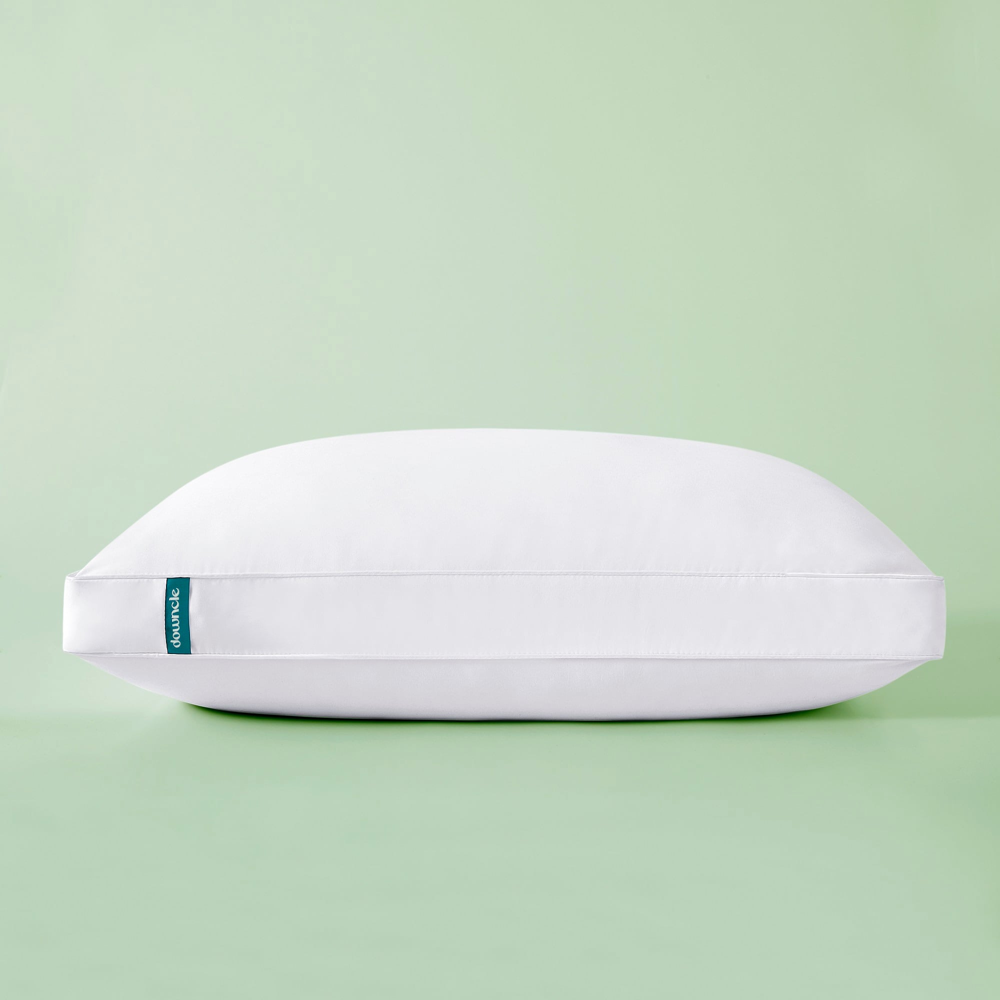 Puredown - Downcle Adjustable Height Goose Feather and Down Bed Pillow with GRS Recycled Materials, Standard/Queen - White