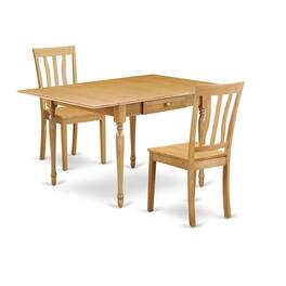 East West Furniture - Dining Room Set Oak - Brown