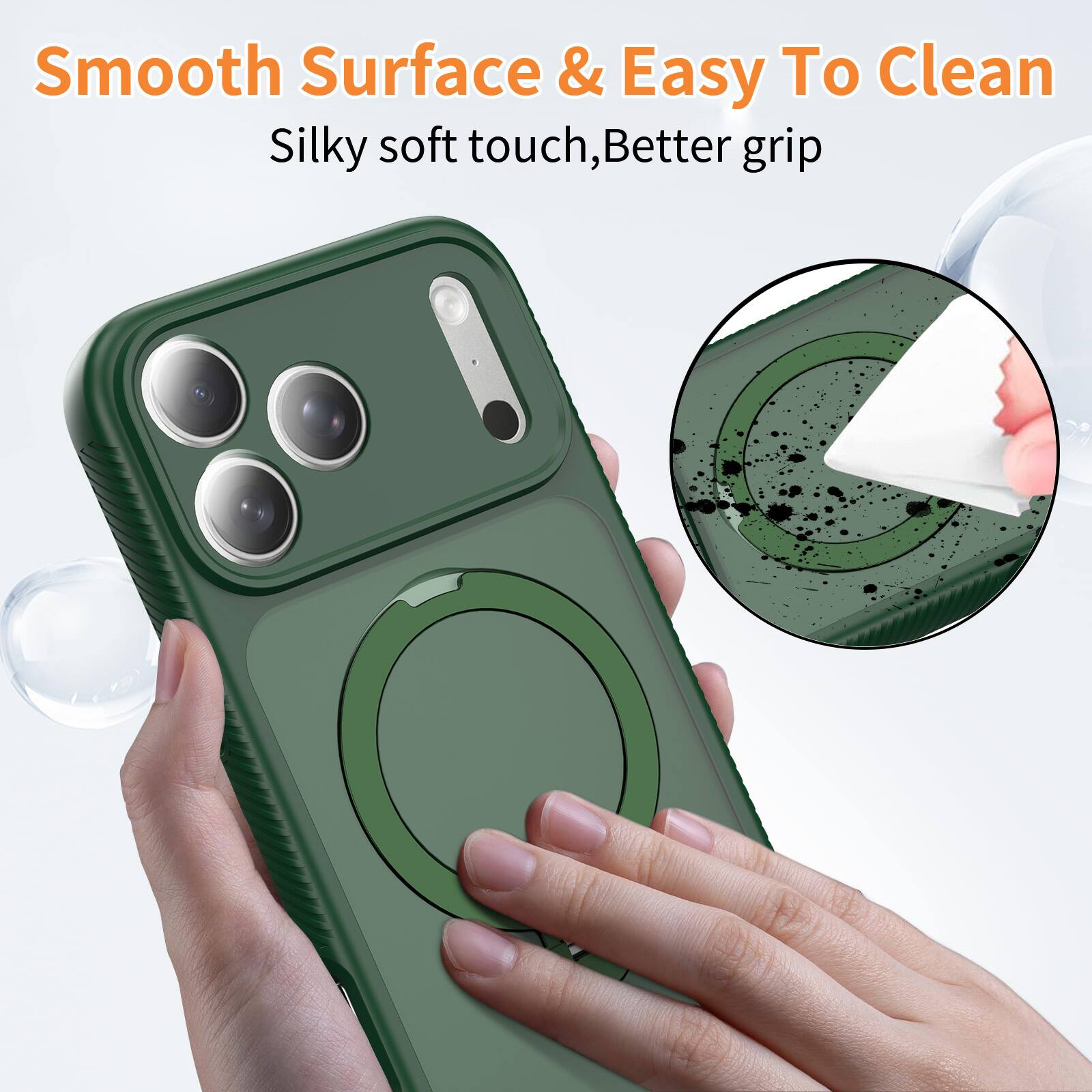 Smooth Surface & Easy To Clean  
Silky soft touch, Better grip