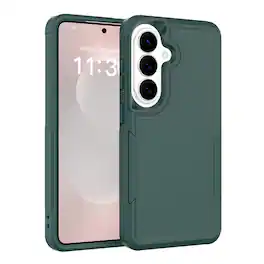 UUCOVER - Shockproof Case for Samsung Galaxy S26 FE Hybrid Dual Layer TPU + PC Protective Anti-Slip Rugged Back Cover - Darkgreen