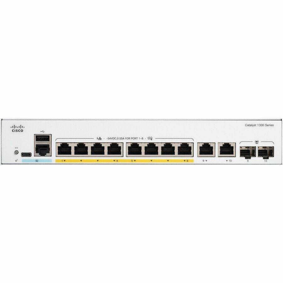 CISCO Catalyst 1300 Series  
- 54VDC, 0.55A for Port 1-8  
- Catalyst 1300 Series