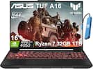 ASUS TUF A16
144Hz
16"
TUF GAMING
NVIDIA GeForce RTX 4050
Ryzen 7
32GB
1TB