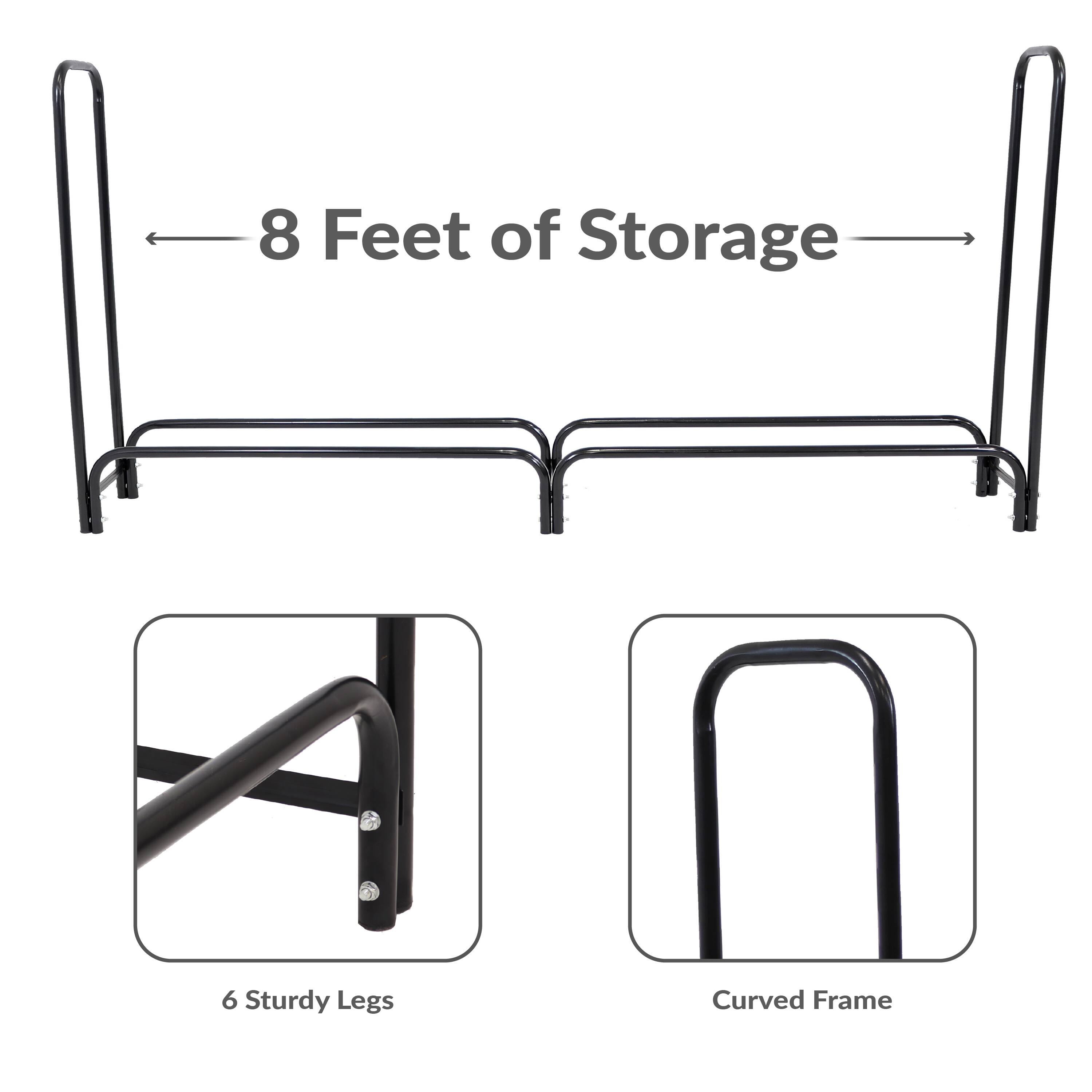 8 Feet of Storage

6 Sturdy Legs

Curved Frame