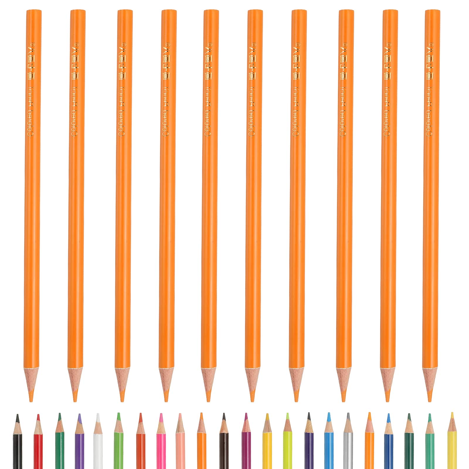 Unique Bargains - Colored Pencils, Oil-Based Drawing Pencils for Adult Coloring Books, Artists, Beginners, 10pcs - Orange Yellow price history on PriceWatchPro