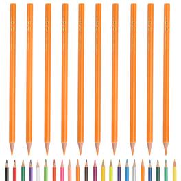 Unique Bargains - Colored Pencils, Oil-Based Drawing Pencils for Adult Coloring Books, Artists, Beginners, 10pcs - Orange Yellow