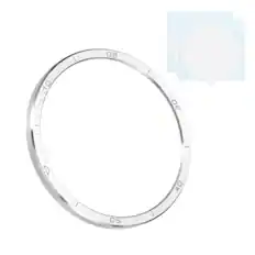 Front. Unique Bargains - 43mm Steel Watch Bezel Insert Ring Adhesive Bumper Cover for Garmin Fenix 8 Amoled Display - Silver/Gray.