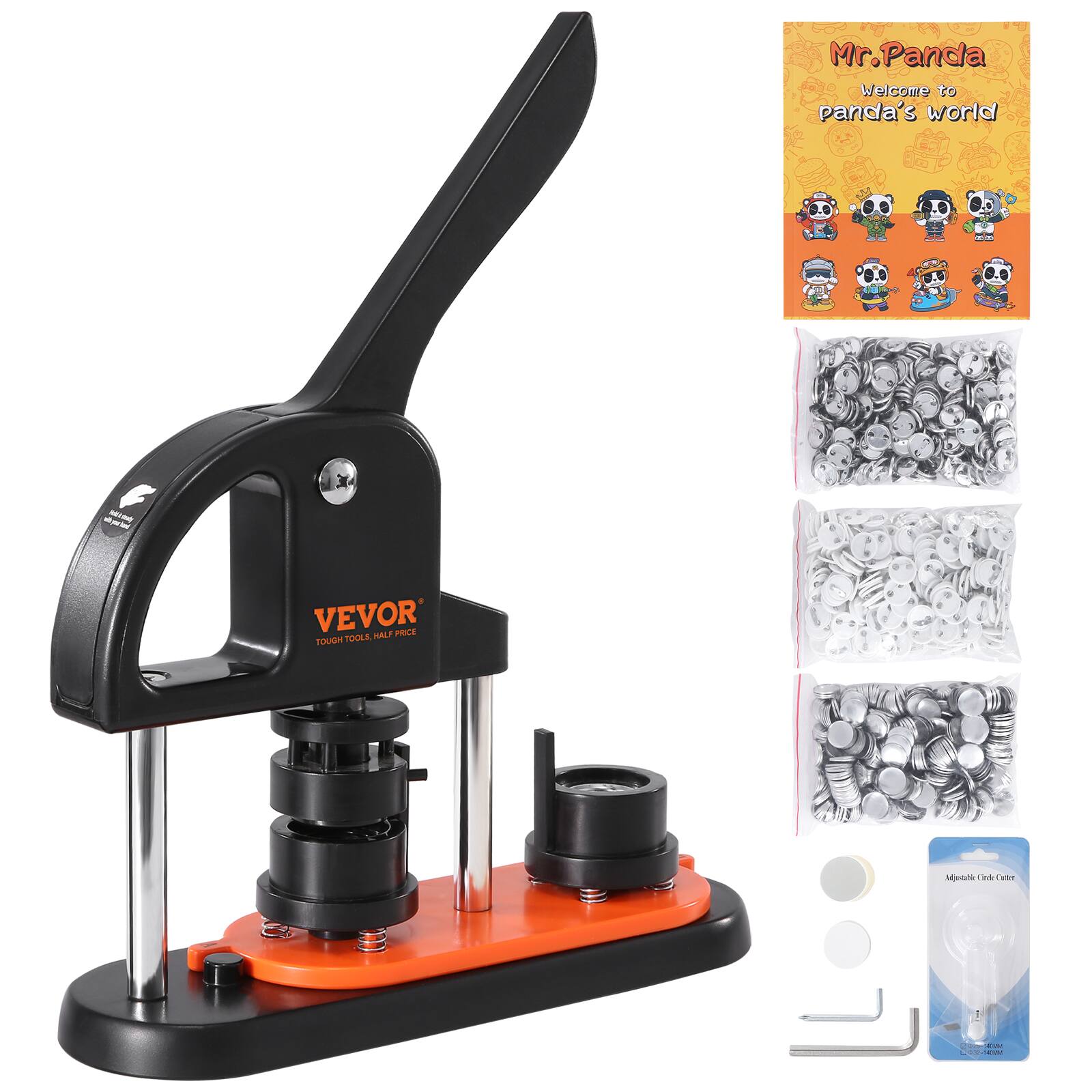 Mr. Panda  
Welcome to panda's world  

VEVOR  
TOUGH TOOLS, HALF PRICE  

Adjustable Circle Cutter
