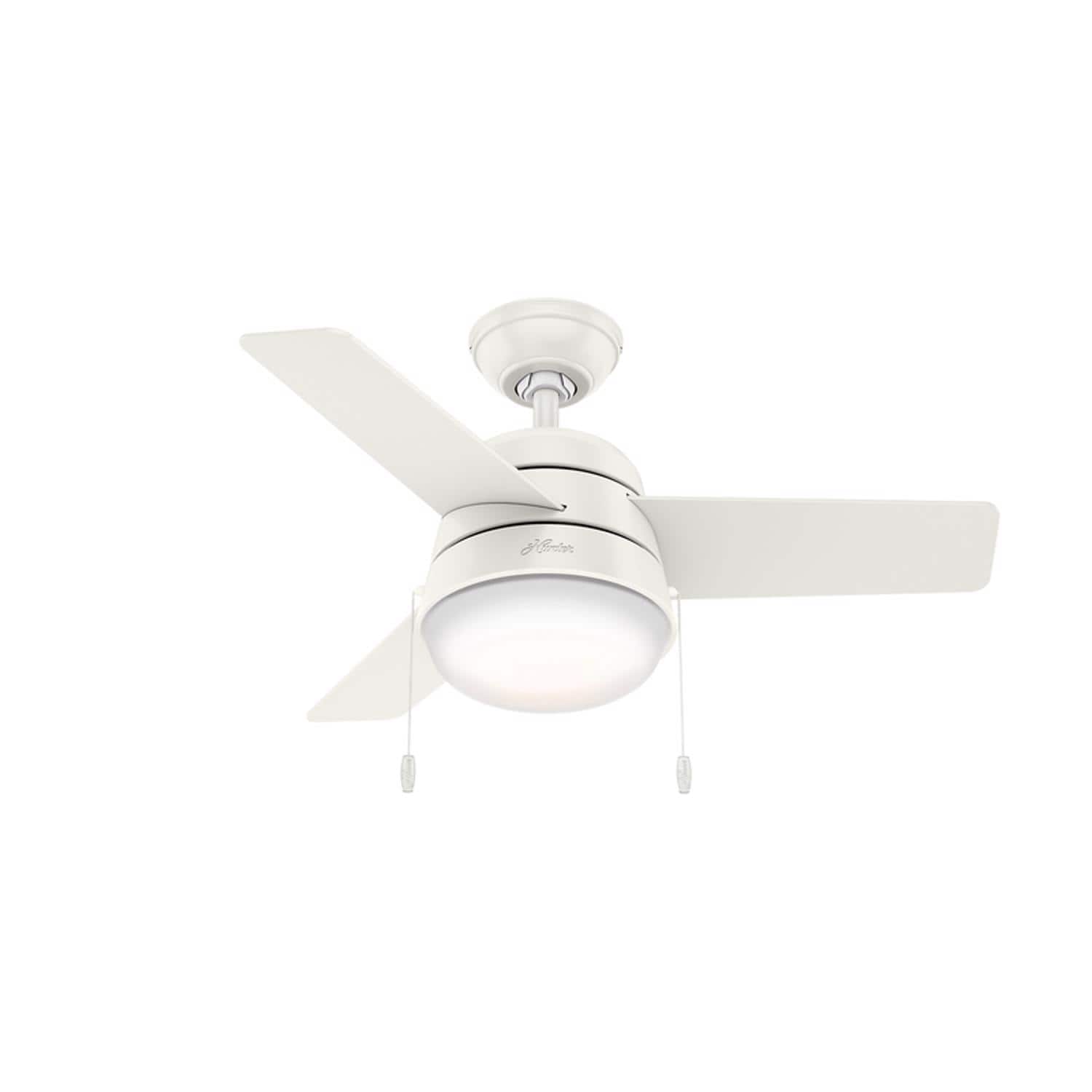 Hunter - Aker 36 in. White LED Indoor Ceiling Fan