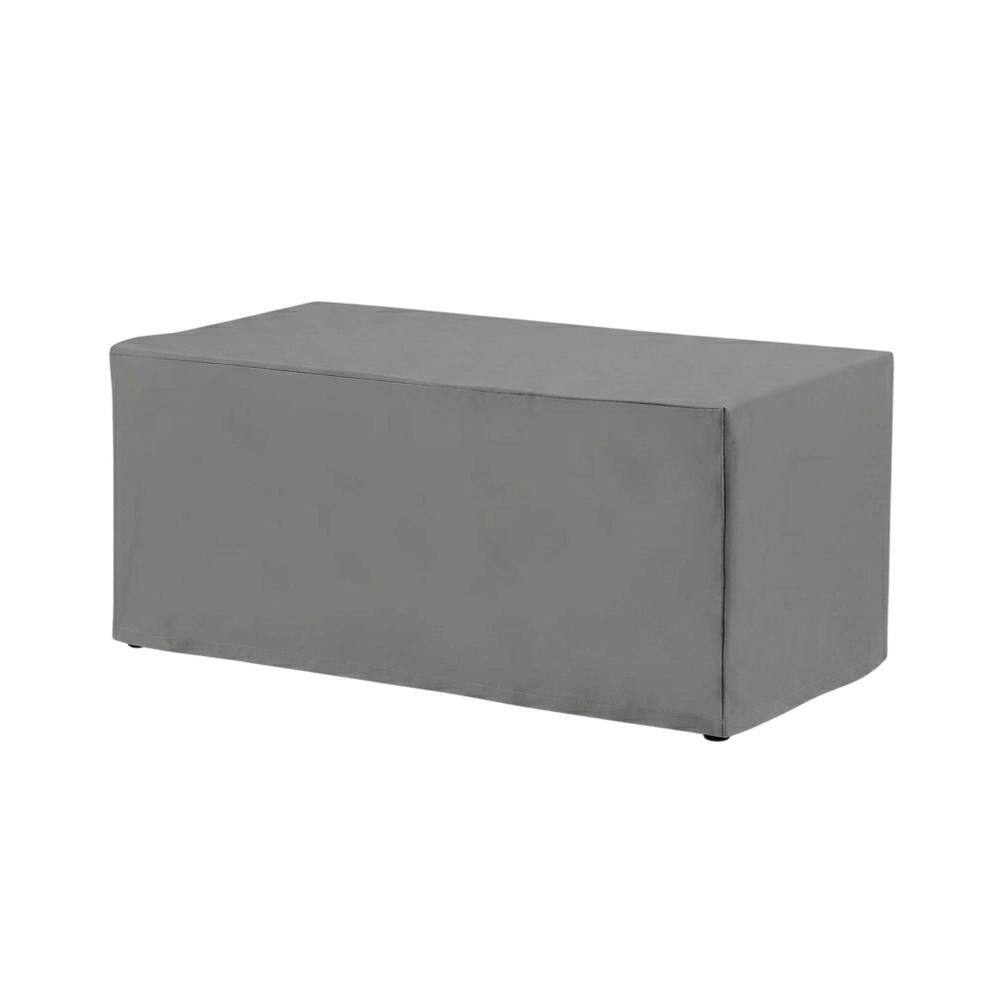 Back. FurniFact - Outdoor Coffee Table Cover for Weatherproof Protection and Durable Fabric - Gray.