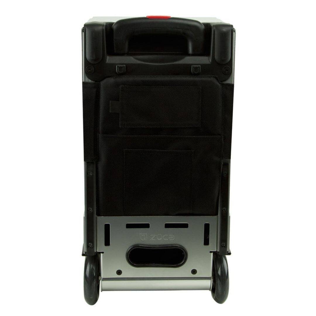 Back. Zuca - Zuca Pro Travel Rolling Bag and Light Aluminum Alloy Silver Frame Combo - Black.