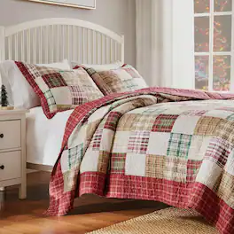 Greenland Home Fashions - Greenland Home Fashion Oxford Quilt Set 3 Pieces Quilt Set Including Pillow Sham Full/Queen - Red