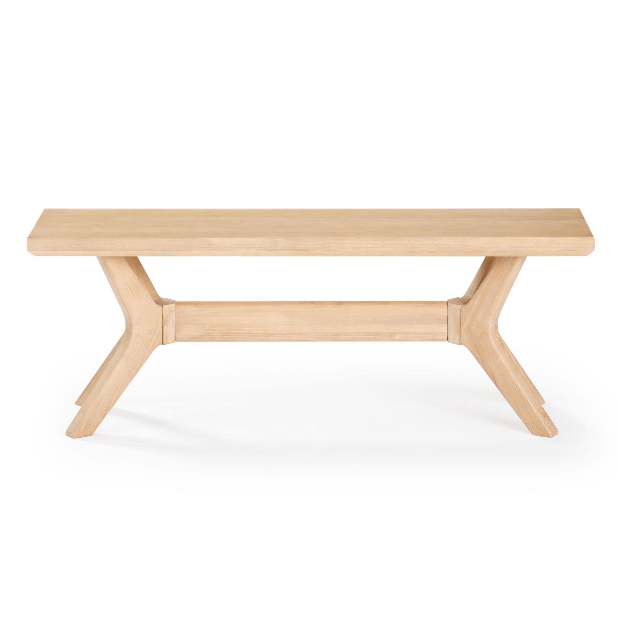 Alt View 3. Plank+Beam - Verso Dining Room Bench (48in / 1220mm), Blonde - Blonde.