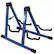 Front. 5 CORE - Double Guitar Stand A Frame Shape w Foam Arms Supports Acoustic Electric Bass Ukulele Banjo - Blue.