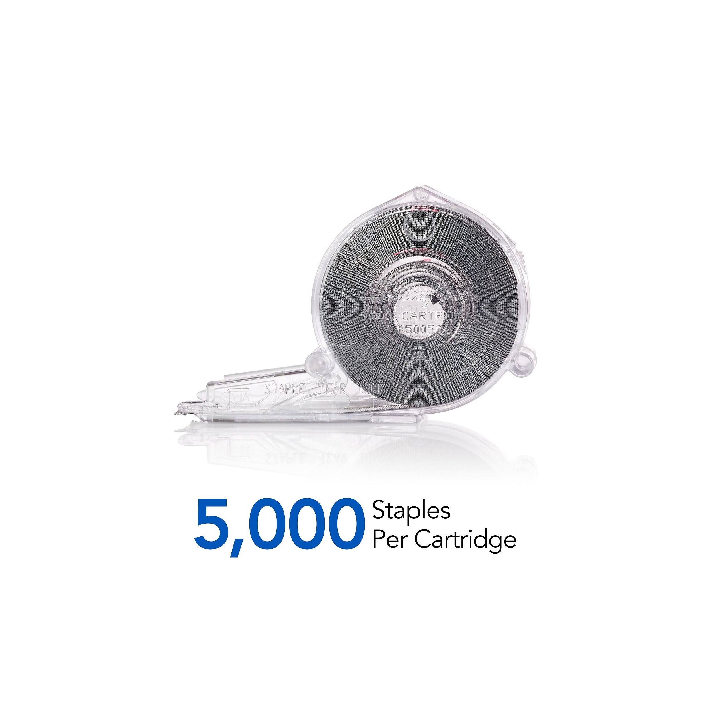 CARTR #5005  
STAPLE TEAR  
DER  
Staples 5,000 Per Cartridge