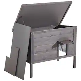 Boyel Living - Heated Cat House Insulated Outdoor Indoor Pet Shelter Weatherproof