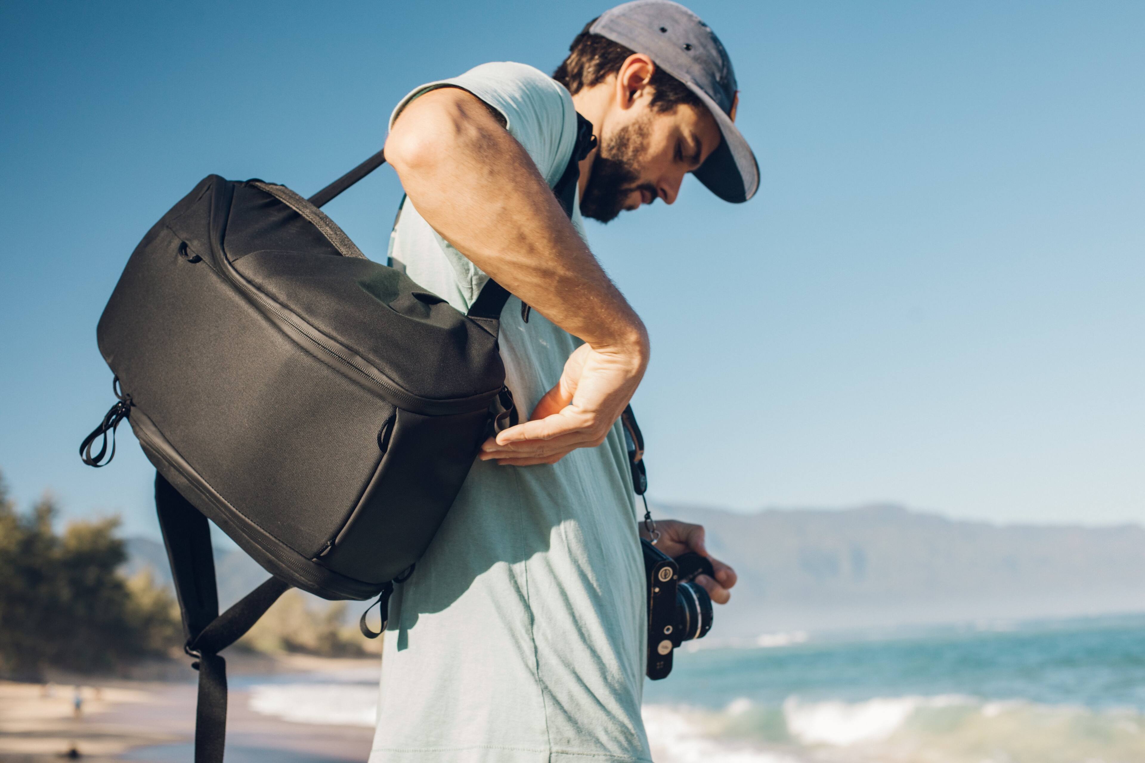 Alt View 15. Peak Design - Everyday Backpack 20L Zip - Black.