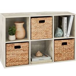 Best Choice Products - 6-Cube Bookshelf, 11in Display Storage System, Organizer w/ Removable Back Panels - Whitewash