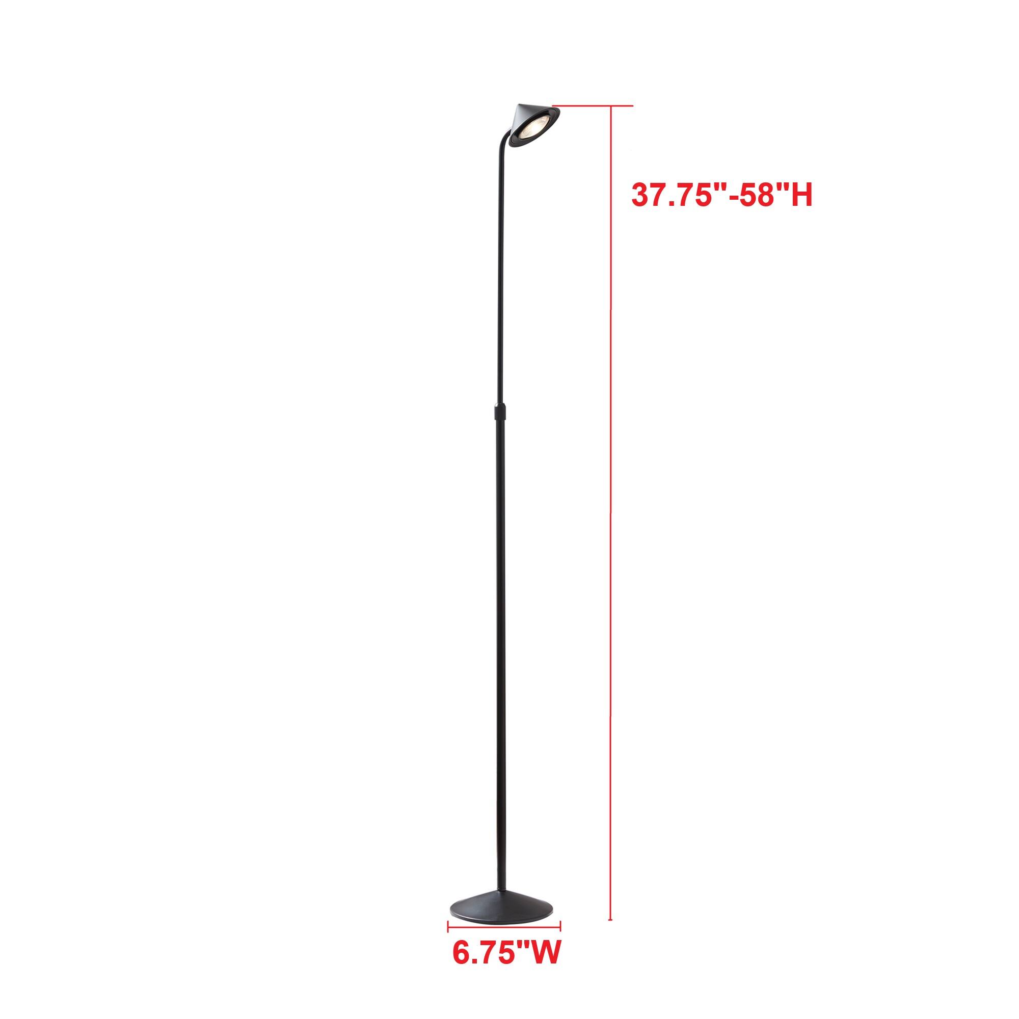 37.75"-58"H  
6.75"W