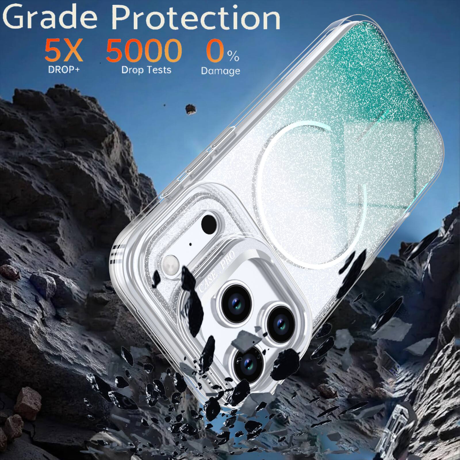 Grade Protection  
5X  
5000  
0%  
DROP+  
Drop Tests  
Damage