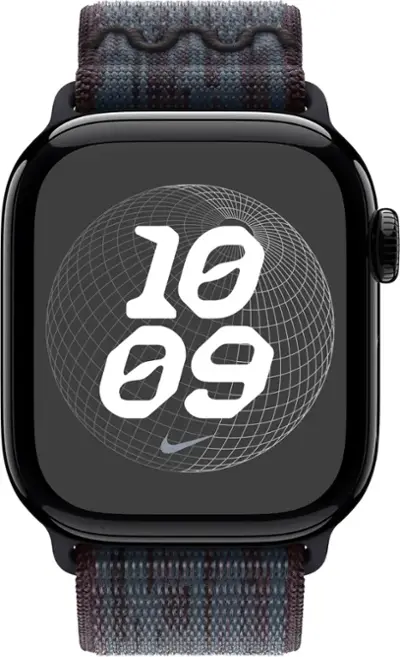 Apple 42mm Black/Blue Nike Sport Loop MYJA3AM/A - Best Buy