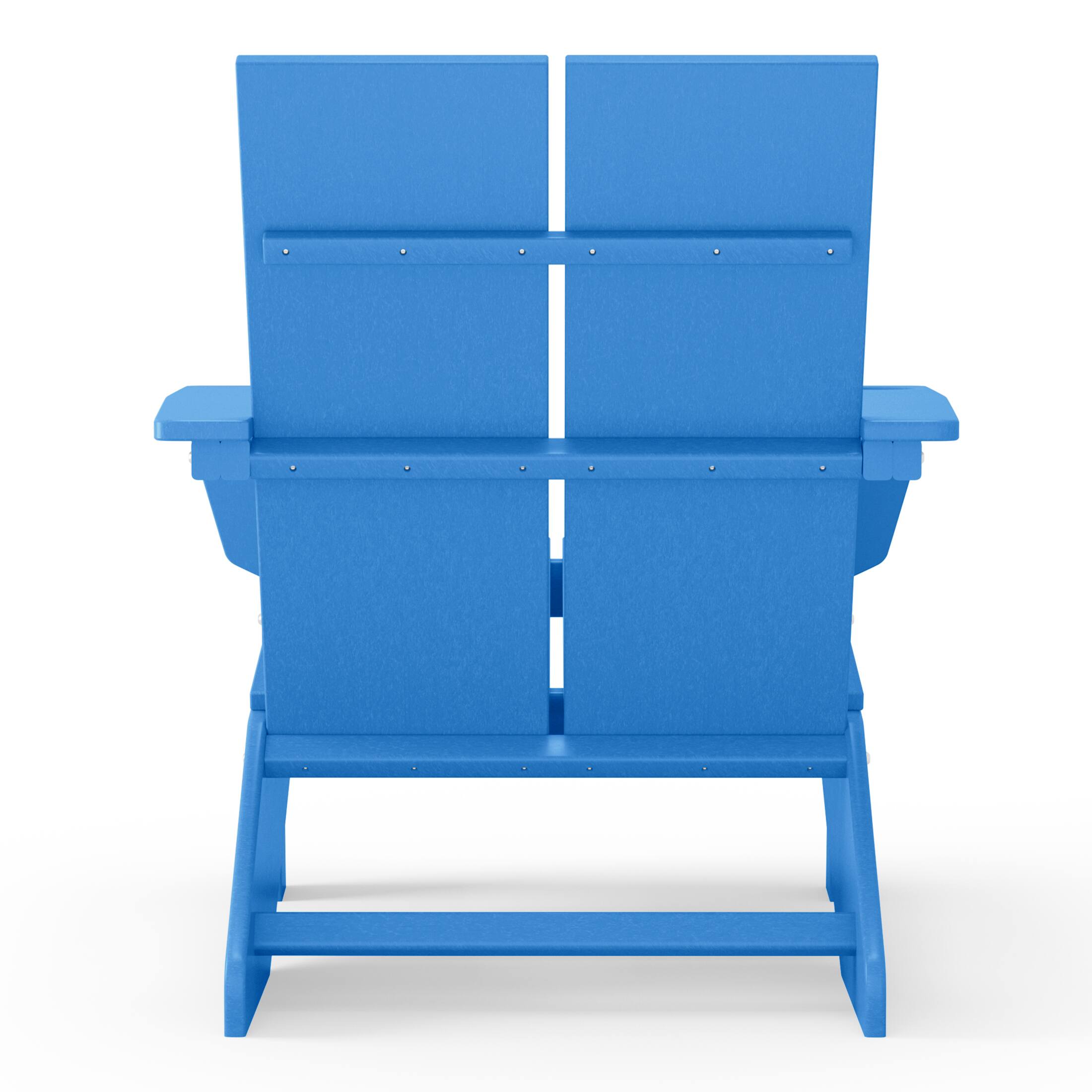 Alt View 1. WestinTrends - WestinTrends Riviera Outdoor HDPE Modern Adirondack Chair with Cup Holder - Pacific Blue.