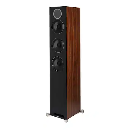 Front. ELAC - Elac DFR52-BK - Debut Reference 5.25" Floor Speaker - Black, Sold Individually - Black/Gray.